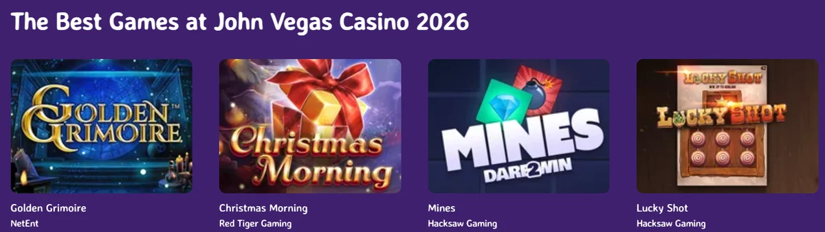 john-vegas-casino-best-games-golden-grimoire-christmas-morning-mines-and-lucky-shot